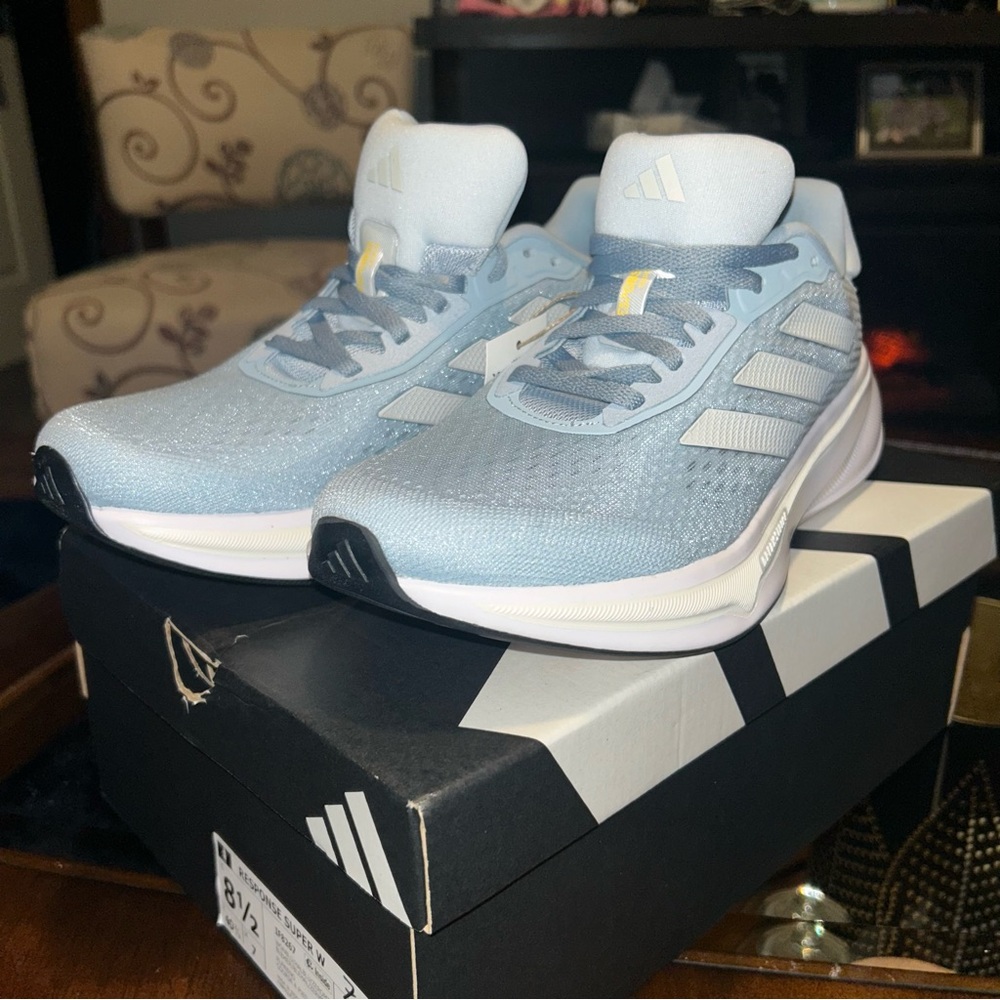 New Adidas Women's Light Blue Athletic Shoes